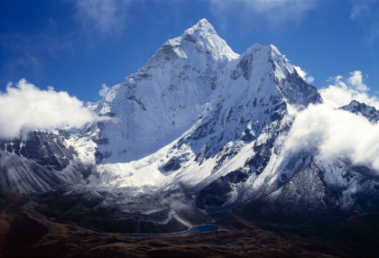 View of Ama Dablam in Himalaya (slide 6x9 cm).