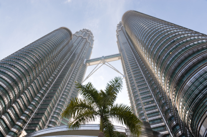 The jaw-dropping Petrona Towers shinning beautifully. Malaysia.